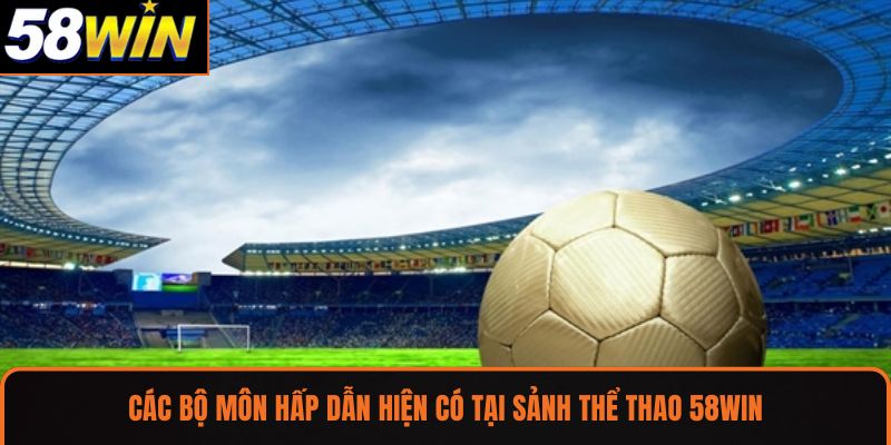 Các bộ môn hấp dẫn hiện có tại sảnh Thể thao 58WIN